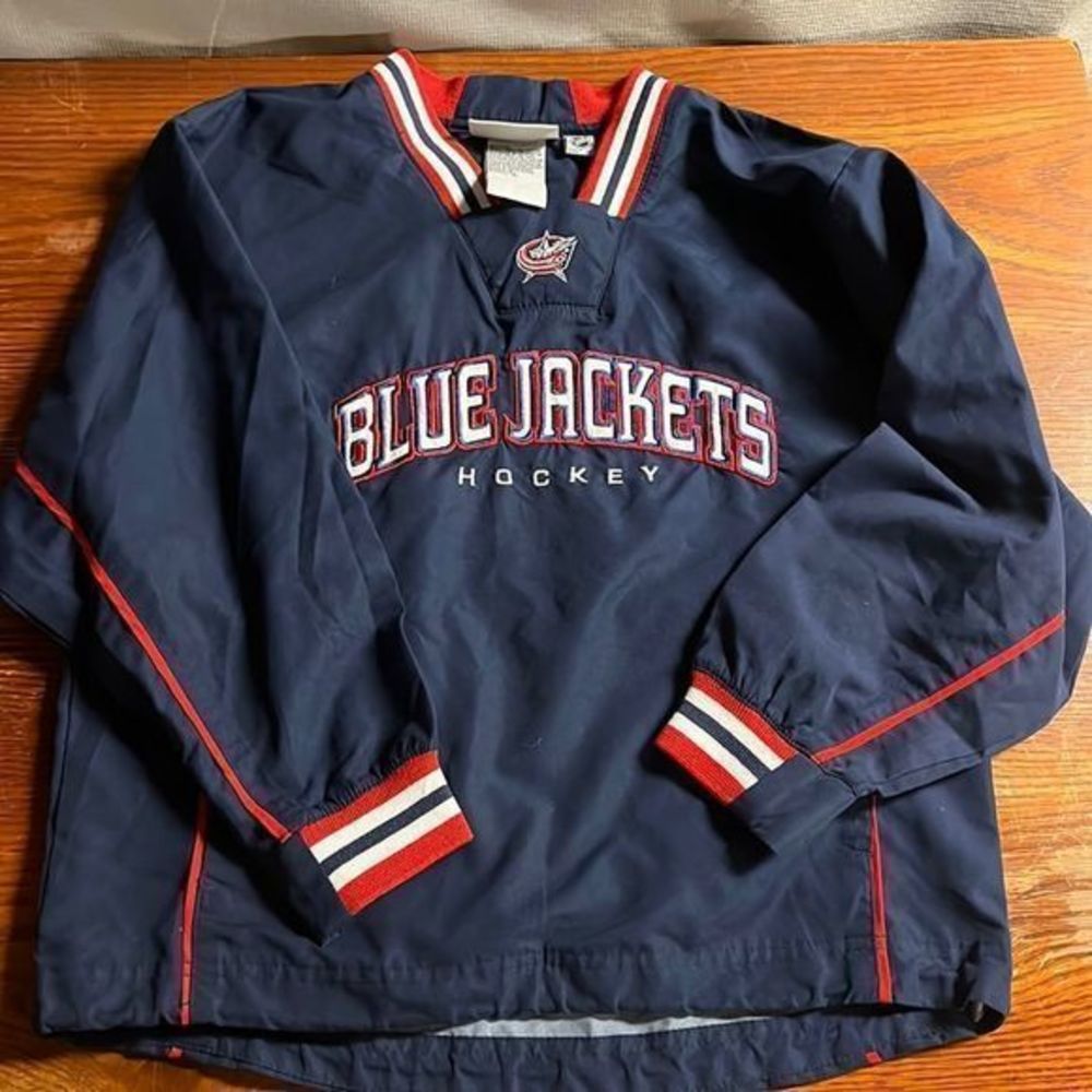 Boys NHL Blue Jackets RBK top size 8‎